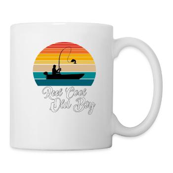 Reel Cool Old Boy Fishing Gifts - Tasse - Weiß - Rechts
