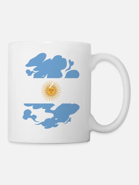 Argentine Drapeau Amérique du Sud Drapeau argentin - Mug blanc - blanc