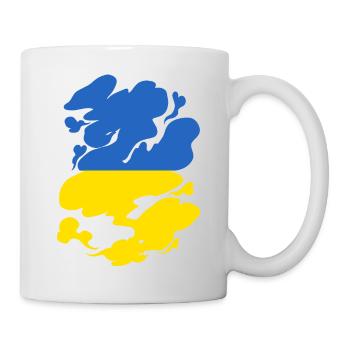 Drapeau de l’Ukraine Vintage Drapeau ukrainien d’occasion Look - Mug blanc - blanc - Droite
