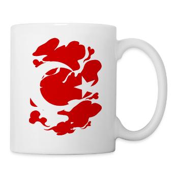 Drapeau de Turquie Utilisé Look Drapeau Turc Vintage - Mug blanc - blanc - Droite