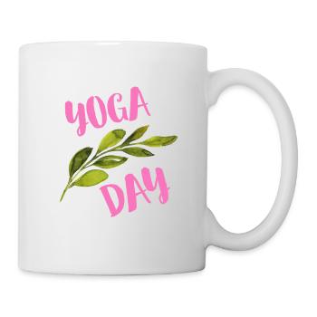 Journée de yoga - Mug blanc - blanc - Droite