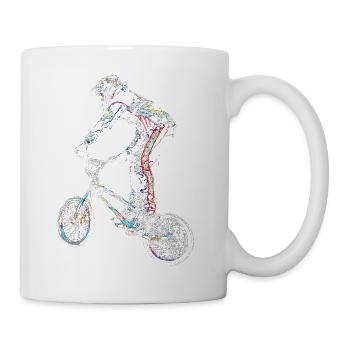 BMX Race Racing Mountainbike Motocross - Tasse - Weiß - Rechts