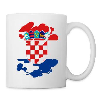 Croatie Drapeau Adriatique Zagreb Drapeau croate - Mug blanc - blanc - Droite