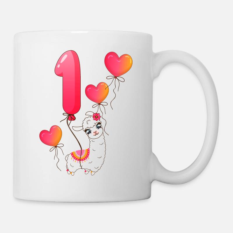 Alpaga 1er anniversaire - Mug blanc - blanc