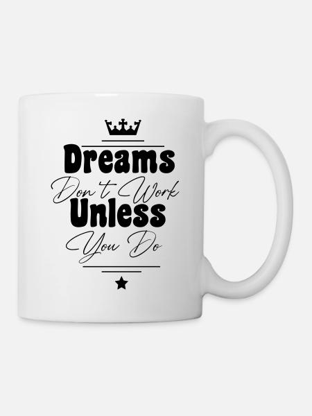 dream design black - Mug - white