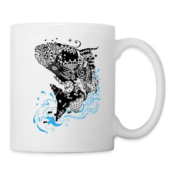 Jumping fish (version for light fabrics) - Mug - white - Right