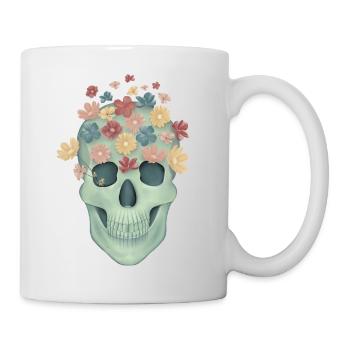 Floral skull - Mug - white - Right