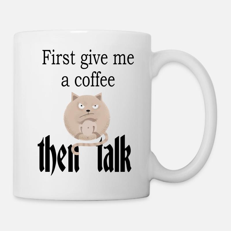Chat en colère - Mug blanc - blanc