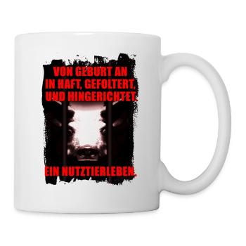 Ein Nutztierleben - Tasse - Weiß - Rechts