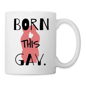 NÉ CE GAY - Mug blanc - blanc - Droite