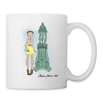 Parisienne fontaine Wallace - Mug blanc - blanc - Droite