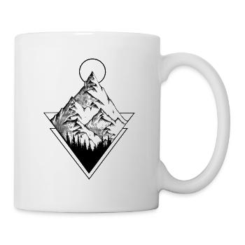 Mountain Geometrie - Tasse - Weiß - Rechts