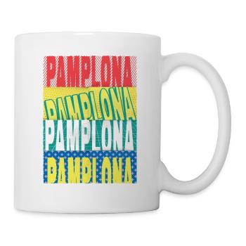 Pampelune Espagne City Font Skyline Accueil - Mug blanc - blanc - Droite