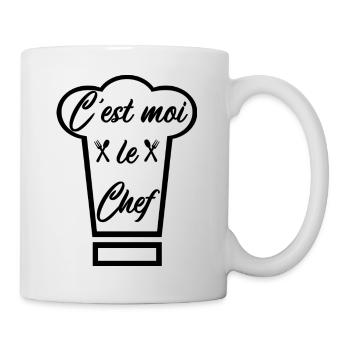 C'est moi le chef - toque - Mug blanc - blanc - Droite