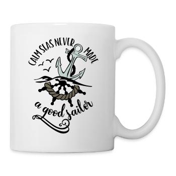 MARIN ANCRE MARINS MARINS MARINS MARINS SEA MOIN CÔTE MOTIFS - Mug blanc - blanc - Droite