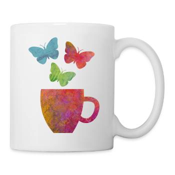I love coffee and butterfly - Mug - white - Right