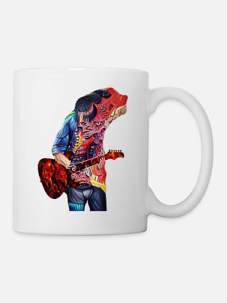 Dämonischer Gitarrist - Tasse - Weiß