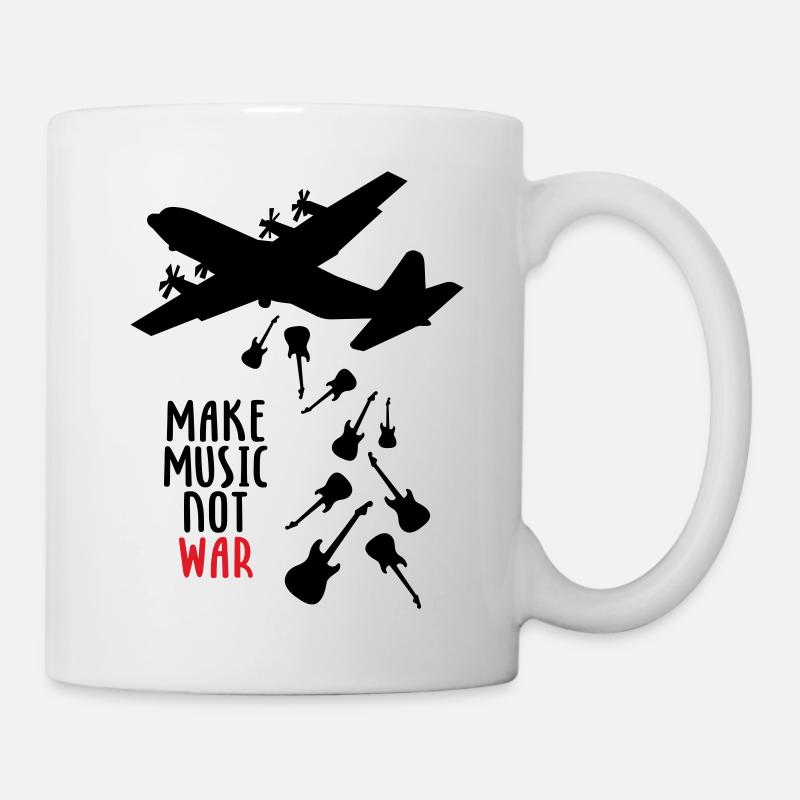 Mach Musik statt Krieg - Tasse - Weiß