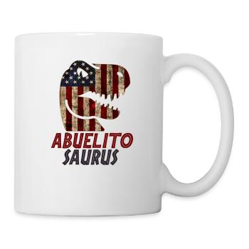 Patriotic Abuelito Dinosaur - Tasse - Weiß - Rechts