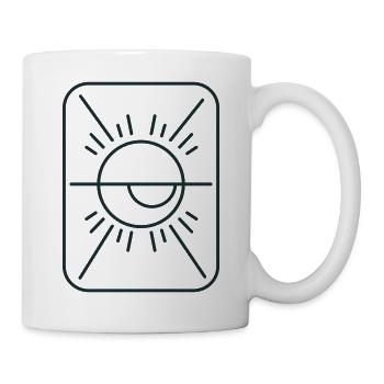 œil de puce géométrique - Mug blanc - blanc - Droite