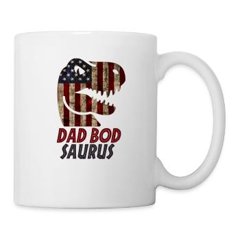 Patriotic Dad bod Dinosaur - Tasse - Weiß - Rechts