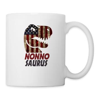 Dinosaure patriotique Nonno - Mug blanc - blanc - Droite