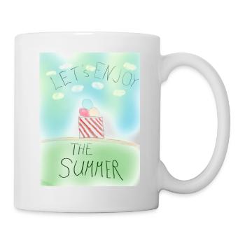 Lets enjoy the summer - Tasse - Weiß - Rechts