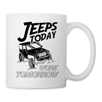 jJeeps Aujourd’hui Travailler demain - Mug blanc - blanc - Droite