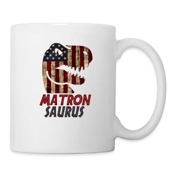 Patriotic Matron Dinosaur - Tasse - Weiß - Rechts