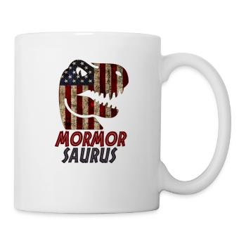 Patriotic Mormor Dinosaur - Tasse - Weiß - Rechts