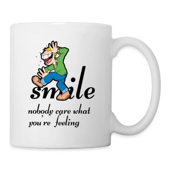 gimlach,lijpe pas de stress,pas de panique - Mug blanc - blanc - Droite