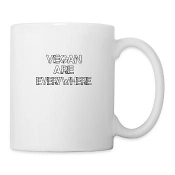 Les végétaliens sont partout - Mug blanc - blanc - Droite