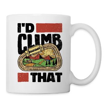 Je grimperais ça. Je grimperais là-dessus. carabine - Mug blanc - blanc - Droite