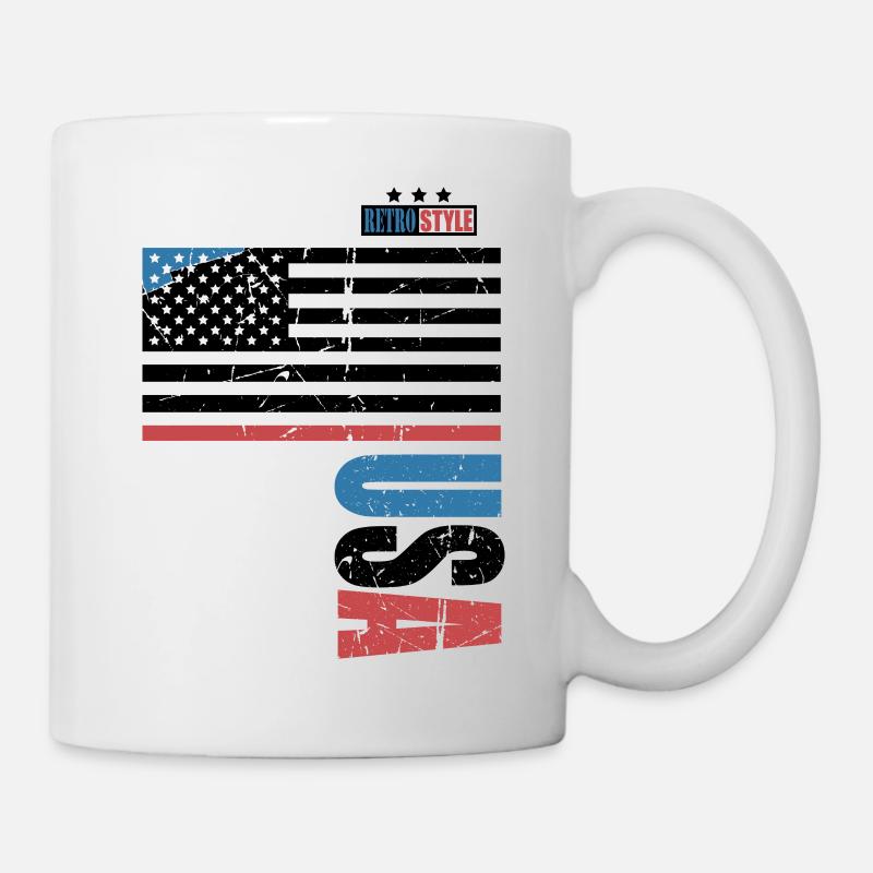 USA Retro Style - Tasse - Weiß