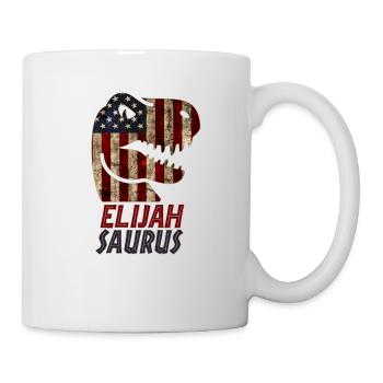 Patriotic Elijah Dinosaur Elijahsaurus - Mug - white - Right