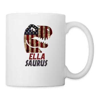 Patriotic Ella Dinosaur Ellasaurus - Mug - white - Right