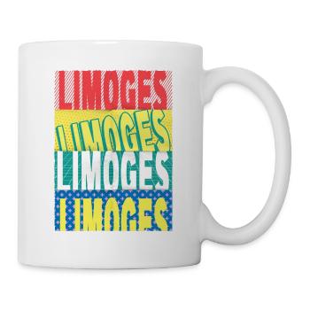 Limoges France City Font Skyline Accueil - Mug blanc - blanc - Droite