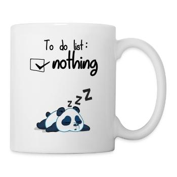 The list of things to do: nothing. Sleeping panda - Mug - white - Right