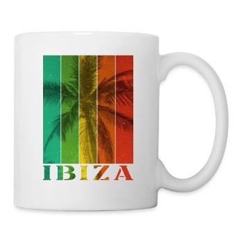 Ibiza Spanien Sommer Sonne Strand Meer Palmen - Tasse - Weiß - Rechts