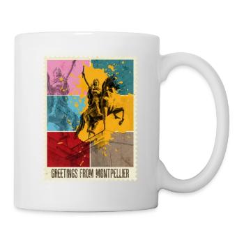 Montpellier France City Skyline Stamp - Mug blanc - blanc - Droite