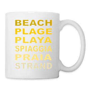 Beach Plage Playa Spiaggia Praia Strand - Tasse - Weiß - Rechts