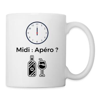 Aperitif zum Mittagessen? - Tasse - Weiß - Rechts