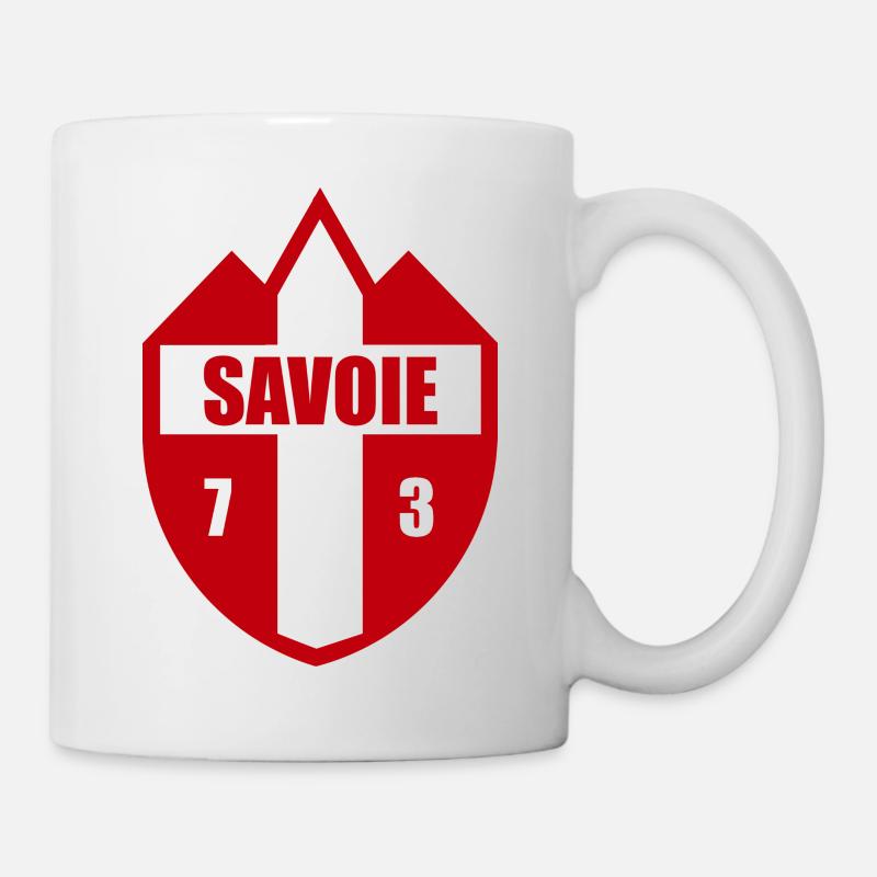 Savoie 73 Montagnes drapeau armoiries - Mug blanc - blanc