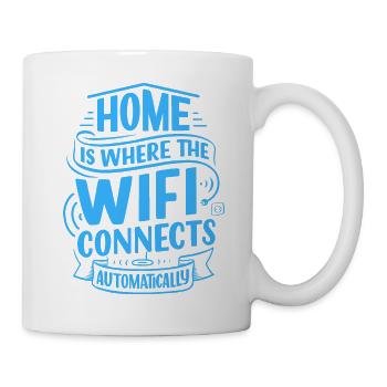 Zu Hause verbindet sich WIFI automatisch - Tasse - Weiß - Rechts