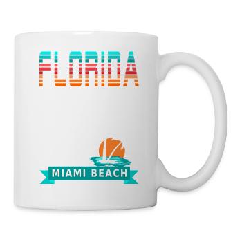 Florida USA - Miami Beach /Vintage Sun Palms - Tasse - Weiß - Rechts