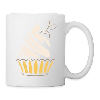 Stilisierter Cupcake - Tasse - Weiß - Rechts