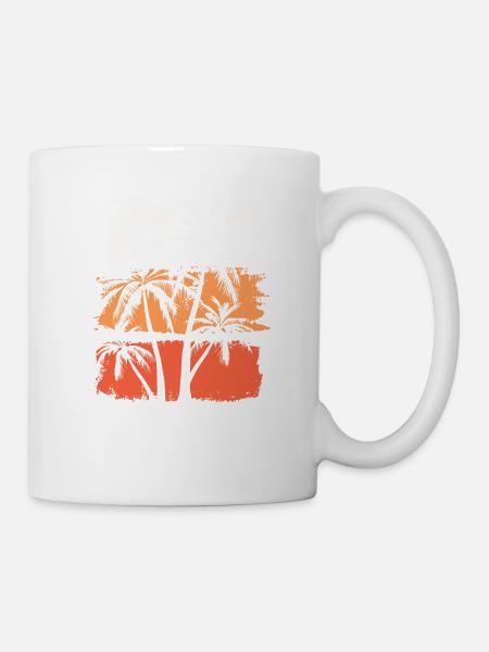 Fuerteventura Été Soleil Plage Palmiers de mer - Mug blanc - blanc