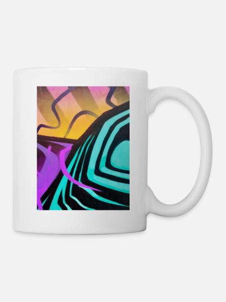 paysage graffiti 1 - Mug blanc - blanc