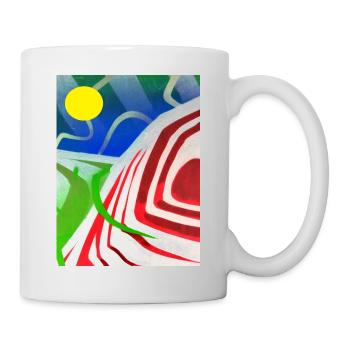 graffiti landscape sunny - Mug - white - Right