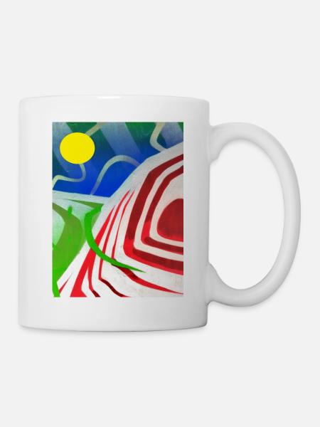 graffiti landscape sunny - Mug - white